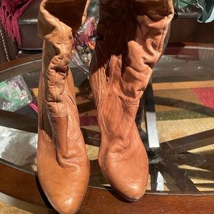 Gently Worn (Once) Jessica Simpson Tulip Knee Tan Boots